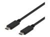 DELTACO USBC-1401 USB Type-C kabel 50cm Sort