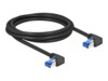 DeLOCK CAT 6a S/FTP 2m Netværkskabel Sort