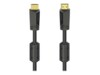 Hama HDMI han -> HDMI han 4096 x 2160 - 24 Hz 10 m Sort