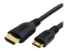 StarTech.com 2m High Speed HDMI Cable with Ethernet HDMI to HDMI Mini HDMI-kabel med Ethernet 2m Sort