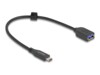 Delock USB Type-C kabel 25cm Sort