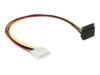 Delock SATA 15 pin receptacle > 4 pin Molex male metal Strømforsyningsadapter 30cm Sort Rød Gul