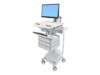 Ergotron StyleView Vogn med hjul LCD-display/tastatur/mus/CPU/notebook/stregkodescanner Op til 24'