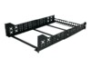 StarTech.com 3U Universal Server Rack Rails - TAA Compliant Fixed Mounting Rails - 19' Adjustable Depth Rack Mount Rails (UNIRAILS3U) Rack-spor Sort