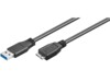 Goobay 1m USB 3.0 A/micro-B USB-A to Micro USB-B 1m Sort