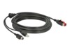 DeLOCK 8 pin USB PlusPower (24 V) (male) - 4 pin USB Type B 3 pin Power mini-DIN (male) Sort 5m Forstærket USB kabel