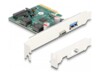 Delock PCI Express x4 Card to 1 x external USB 10 Gbps Type-C™ female + 1 x external USB 10 Gbps Type-A female