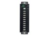 StarTech.com 10-Port Industrial USB 2.0 Hub, Rugged USB Hub w/15kV Air/8kV Contact ESD Level 4 Protection, DIN/Wall/Desk Mountable USB-A Hub, Multiport USB Hub with Locking Ports - Metal Construction (USB210AIND-USB-A-HUB) Sort