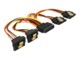 Delock Strøm-splitter 15cm Sort Orange Rød Gul