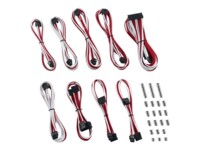 CableMod Classic ModMesh C-Series RMi & RMx Cable Kit Strømkabelpakke Rød Hvid