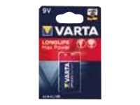 Varta Longlife Max Power 9V Standardbatterier