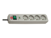 brennenstuhl Eco-Line Strømstødsbeskytter 4-stik Grå