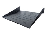 Intellinet 19' Cantilever Shelf, 2U, 2-Point Front Mount, 400mm Depth, Vented, Black Rackhylde Sort