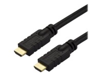 StarTech.com 10m(30ft) HDMI 2.0 Cable, 4K 60Hz Active HDMI Cable, CL2 Rated for In Wall Installation, Long Durable High Speed Ultra-HD HDMI Cable, HDR 10, 18Gbps, Male to Male Cord, Black - Al-Mylar EMI Shielding (HD2MM10MA) HDMI-kabel 10m Sort