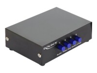 DeLock Audio / Video 4 port manual bidirectional Video-/audioswitch Komponent video/audio