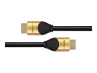 Qoltec GOLD HDMI-kabel med Ethernet 1m Sort Guld