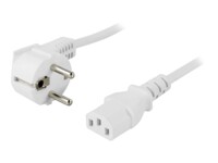 DELTACO Strømkabel 3m Hvid