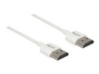 Delock High Speed HDMI with Ethernet HDMI-kabel med Ethernet 1.5m Hvid