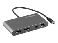 StarTech.com Thunderbolt 3 Mini Dock - Portable Dual Monitor w/ DP 4K 60Hz - 2X USB-A Hub (3.2/2.0), GbE - 28cm Cable - TB3 Multiport Adapter - Mac/Windows - Upgraded Version of TB3DKM2DP (TB3DKMDPL) Thunderbolt 3 Dockingstation