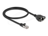 DeLOCK CAT 6a S/FTP 50cm Forlængerkabel til netværk Sort