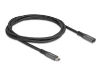 DeLOCK USB 3.1 USB Type-C forlængerkabel 1m Sort Grå