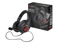 SAVIO VERTIGO Kablet Høretelefoner Sort Rød