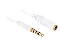 Delock Audiokabel 2m Hvid