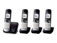 Panasonic KX-TG6824 Trådløs telefon Ingen nummervisning Sort