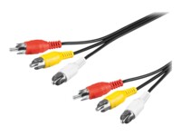 goobay Video/audiokabel 1.5m Sort
