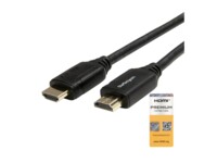 StarTech.com StarTech.com Premium Certified High Speed HDMI 2.0 Cable with Ethernet - 1.5ft 0.5m - HDR 4K 60Hz - 20 inch Short HDMI Male to Male Cord (HDMM50CMP) HDMI-kabel med Ethernet 50cm Sort