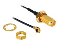 DeLOCK Antennekabel Koaksial 20cm Sort Sort