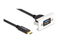 Delock USB Type-C kabel 1m Sort Hvid