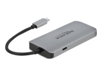 Delock USB 3.2 Gen 1 Hub with 4 Ports and Gigabit LAN and PD Grå