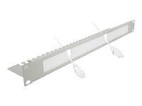 Delock Cable Management Brush Strip with Cable Support Plate Grå