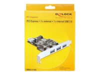 DeLock PCI Express Card > 3 x external 1 x internal USB 3.0 USB-adapter PCI Express 2.0 x1 5Gbps