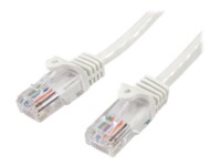 StarTech.com 1m White Cat5e / Cat 5 Snagless Patch Cable CAT 5e Ikke afskærmet parsnoet (UTP) 1m Patchkabel Hvid