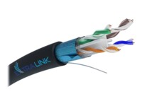 Extralink V2 CAT 6 Kabel med folie og kobberfletning (FTP) 305m Bulkkabel Sort