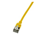 LogiLink Ultraflex SlimLine CAT 6a Shielded PIMF 0.3m Patchkabel Yellow RAL 1021