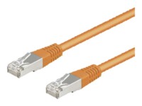 goobay CAT 5e Foldet uskærmet snoet par (F/UTP) 25cm Netværkskabel Orange