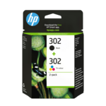 HP 302 Sort Farve (cyan, magenta, gul) Blæk