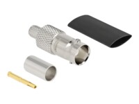 DeLOCK RF-stik Koaksial Sort Sølv