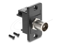 Delock Panel Mount IEC male to F female black