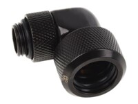 Alphacool Eiszapfen 16 mm HardTube compression fitting 90° rotatable G1/4 Flydende kølesystems kompresseion vinklet fitting 1-pack Sort