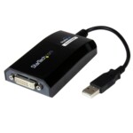StarTech.com USB to DVI Adapter - 1920x1200 - External Video & Graphics Card - Dual Monitor Display Adapter Cable - Supports Mac & Windows (USB2DVIPRO2) USB / DVI adapter 27m Sort