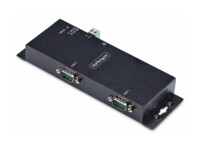StarTech.com 2P Serial to Ethernet Adapter, IP LAN to RS232 DB9 Converter Enhedsserver 2porte Væg/DIN-skinnemonterbar