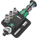 Wera Zyklop 8009 Pocket Set 2 Skraldeskruetrækker med bit og sokkelsæt 18 Dele