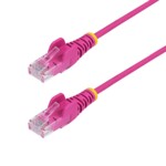 StarTech.com 2.5m Pink Slim CAT6 Ethernet Cable, Snagless, 28AWG, LSZH CAT 5/5e/6 Ikke afskærmet parsnoet (UTP) Patchkabel Pink