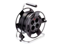 Bachmann Cable reel Stikdåse 4-stik 16A Sort 50m