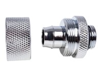 Alphacool Eiszapfen Connector Series Straight Socket 16/10mm Flydende kølesystem kompressionsarmatur 1-pack Sølv