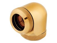 CORSAIR Hydro X Series XF Hardline 90° 14mm OD Vinklet fitting til flydende kølesystem 2-pack Guld